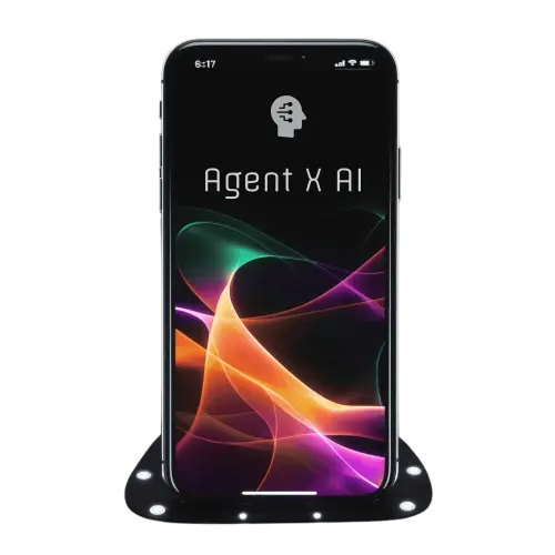 Agent X AI futuristic image showing AI-powered business automation.