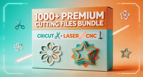 Three top digital products: AI Educator Pro for educational content, 1000+ Premium Cutting Files Bundle for CNC, Cricut, and laser projects, and ClickDesigns Commercial for professional graphic creation